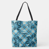 Mauna Loa Hawaiian Hibiskus Kariert Beach Bag Tasche (Rückseite)