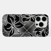 Mauna Loa Hawaiian Hibiskus Kariert Black Case-Mate iPhone Hülle (Rückseite (Horizontal))
