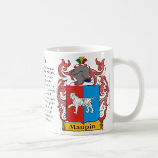 Maupin, der Ursprung, die Bedeutung und das Wappen Kaffeetasse