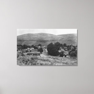 Maupin, Oregon-Stadtansicht-Geschäfts-Abschnitt Leinwanddruck