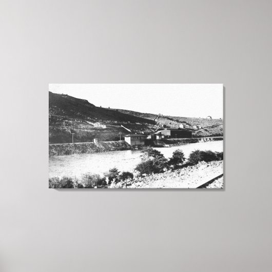 Maupin, Oregon und Deschutes River View Leinwanddruck (Vorderseite)