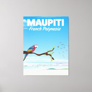 Maupiti Französisch Polynesien Reiseplakat Leinwanddruck