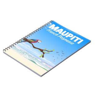 Maupiti Reiseplakat Notizblock
