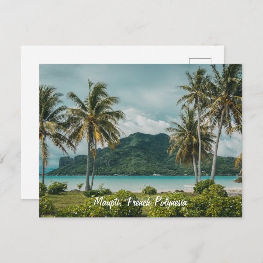 Maupti, Französisch-Polynesien Postkarte (Vorne/Hinten)