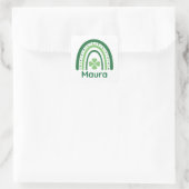 Maura Name Clover Boho Rainbow Quadratischer Aufkleber (Tasche)