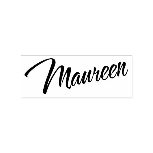 Maureen Name Cursive dekorative Skript-Schriftart Gummistempel (Prägung)