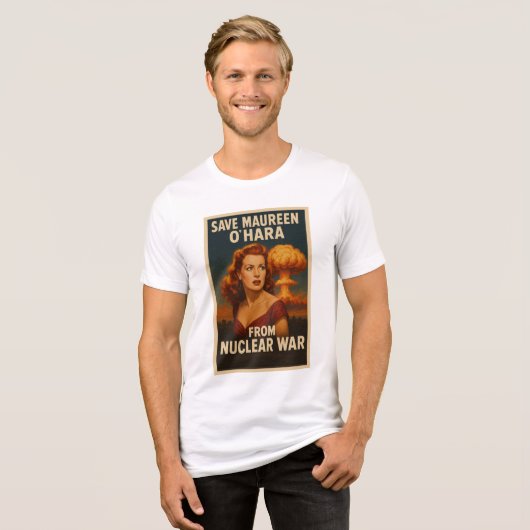 Maureen O'hara aus dem Nuklearen Krieg gerettet Tri-Blend Shirt (Vorderseite voll)