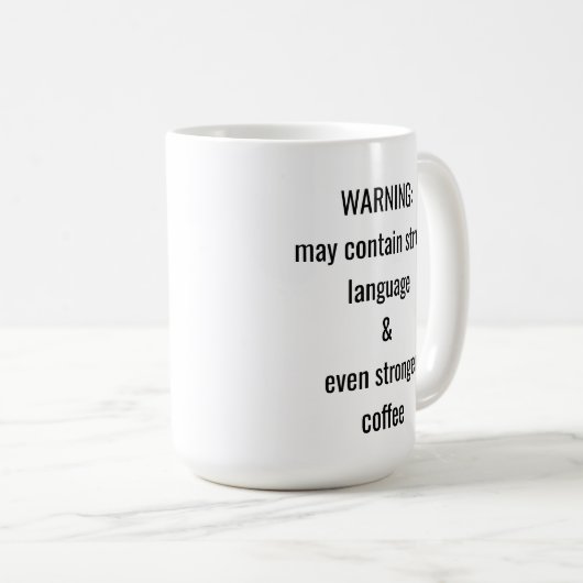 Maureen Personalisierter Name mit Warnung Kaffeetasse (VorderseiteRechts)