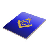 Maurer Freimaurer mit Steigungs-Blau Fliese (Seite)