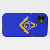 Maurer - Freimaurerblau Case-Mate iPhone Hülle (Rückseite (Horizontal))