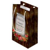 Maurer-Glas-Blumewreath-Brautparty Kleine Geschenktüte (Rückseite Schrägansicht)