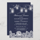 Maurer-Glas-Schnur beleuchtet Einladung (Vorne/Hinten)