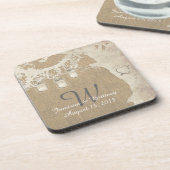 Maurer-Glas-Schnur beleuchtet Vintage Untersetzer (Linke Seite)