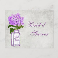 Maurer-Glas u. lila Hydrangea-Grau-Brautparty