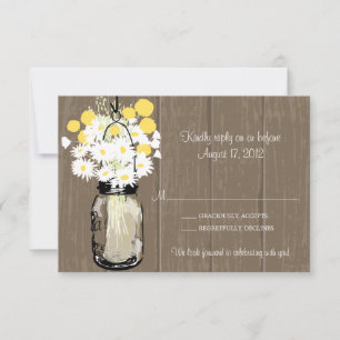 Maurer-Glas-wilde Gänseblümchen u. Billy-Bälle RSVP Karte