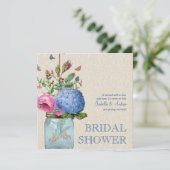 Maurer-Glasgoldfish-Liebe-Brautparty Einladung (Stehend Vorderseite)