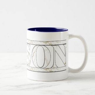 Maurer im Marmor Zweifarbige Tasse