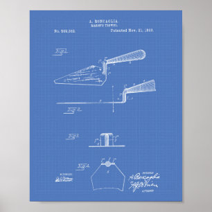 Maurer-Kelle 1893 Patent Kunst Blaupause Poster