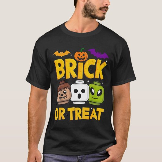 Maurer oder Leckerei Halloween Master Builder Bloc T-Shirt (Vorderseite)
