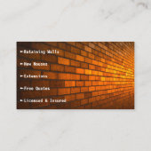 Maurer- oder Masonbauer Visitenkarte (Rückseite)