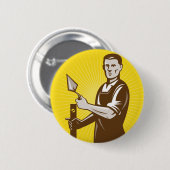 Maurer Plasterer-Bauarbeiter Button (Vorne & Hinten)