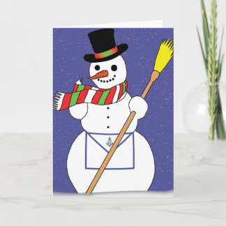 Maurer-Schneemann Feiertagskarte