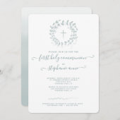 Maurer und Kreuz Einladung (Vorne/Hinten)