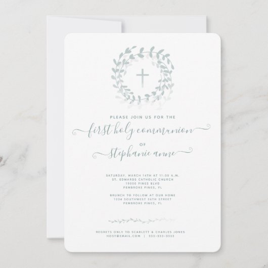 Maurer und Kreuz Einladung (Vorderseite)