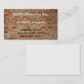 Maurerarbeit-Visitenkarte Visitenkarte (Vorne/Hinten)