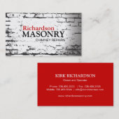 MAURERARBEIT-VISITENKARTE VISITENKARTE (Vorne/Hinten)
