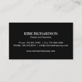 MAURERARBEIT-VISITENKARTE VISITENKARTE (Rückseite)