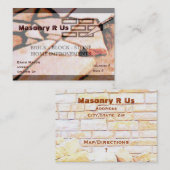 Maurerarbeit-Ziegelstein Visitenkarte (Vorne/Hinten)