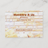Maurerarbeit-Ziegelstein Visitenkarte (Rückseite)
