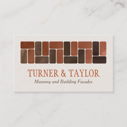 Maurerfirma Visitenkarte (Vorderseite)