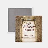 Maurerglas Western Freilufthochzeit Magnet (Vorderseite/Rückseite)