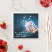 Maurerjar und Blaufireflies Serviette (Beispiel)