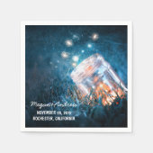 Maurerjar und Blaufireflies Serviette (Vorderseite)