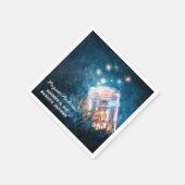 Maurerjar und Blaufireflies Serviette (Ecke)