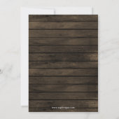 Maurerkirsche aus Stallholz rustikale Hauswärmung Einladung (Rückseite)