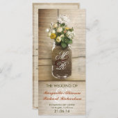 Maurerkirsche mit Blume rustikale Hochzeitsfeiern Programm (Vorne/Hinten)