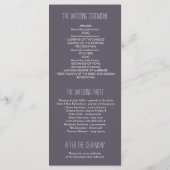 Maurerkirsche und Glühwürmchen rustikale Hochzeits Programm (Rückseite)