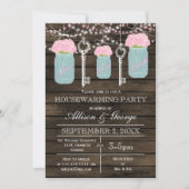 Maurerkirschen aus Stallholz Schlüssel rustikale H Einladung (Vorderseite)