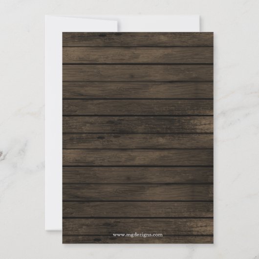 Maurerkirschen aus Stallholz Schlüssel rustikale H Einladung (Rückseite)