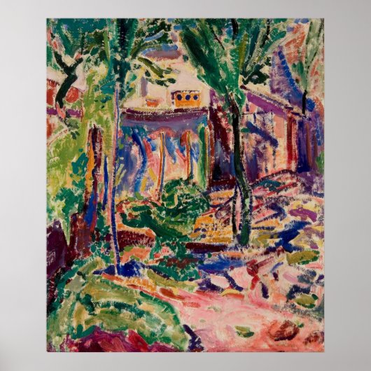 Maurers Landschaft mit Haus Poster (Vorne)