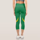 Mauretanien Alte Flagge Capri Leggings (Rückseite)