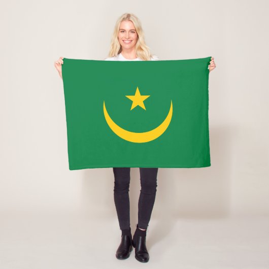 Mauretanien Alte Flagge Fleecedecke (Beispiel)