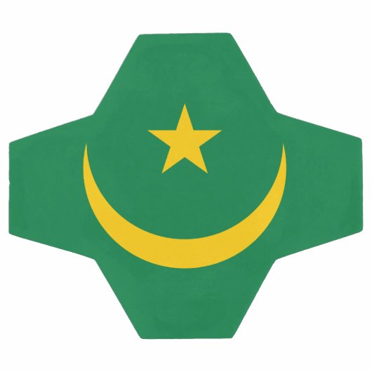 Mauretanien Alte Flagge Fußball (Flach)