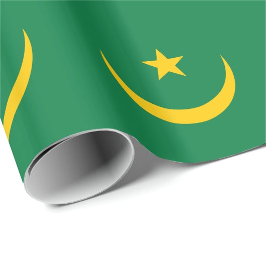 Mauretanien Alte Flagge Geschenkpapier (Rolleneckpunkt)