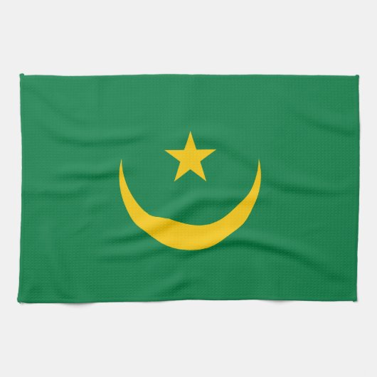 Mauretanien Alte Flagge Geschirrtuch (Horizontal)