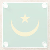 Mauretanien Alte Flagge Glasuntersetzer (Rückseite)